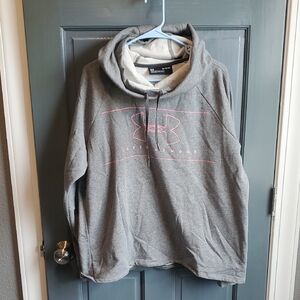 Under Armour Gray and Pink Cowl Neck Hoodie